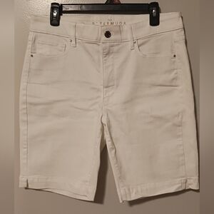 White House Black Market The Bermuda High Rise White Shorts